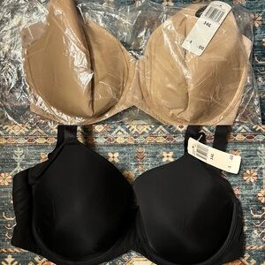 Panache Set Of 2 Seamless Molded T-Shirt Bras in Nude and Black
